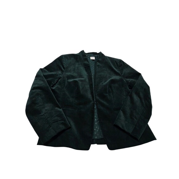 J.Crew Velvet Emerald Green Blazer Womens 14 Holiday Party Business Lined Modern - Picture 3 of 13